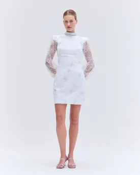BEADED LACE MINI DRESS