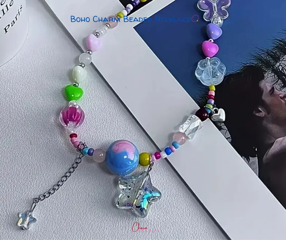 Boho Charm Beaded Necklace📿