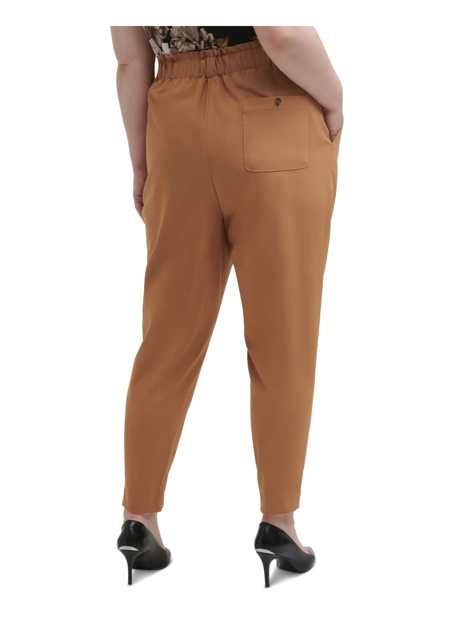 CALVIN KLEIN Womens Stretch Pleated Wear To Work Pants
