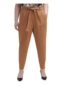 CALVIN KLEIN Womens Stretch Pleated Wear To Work Pants