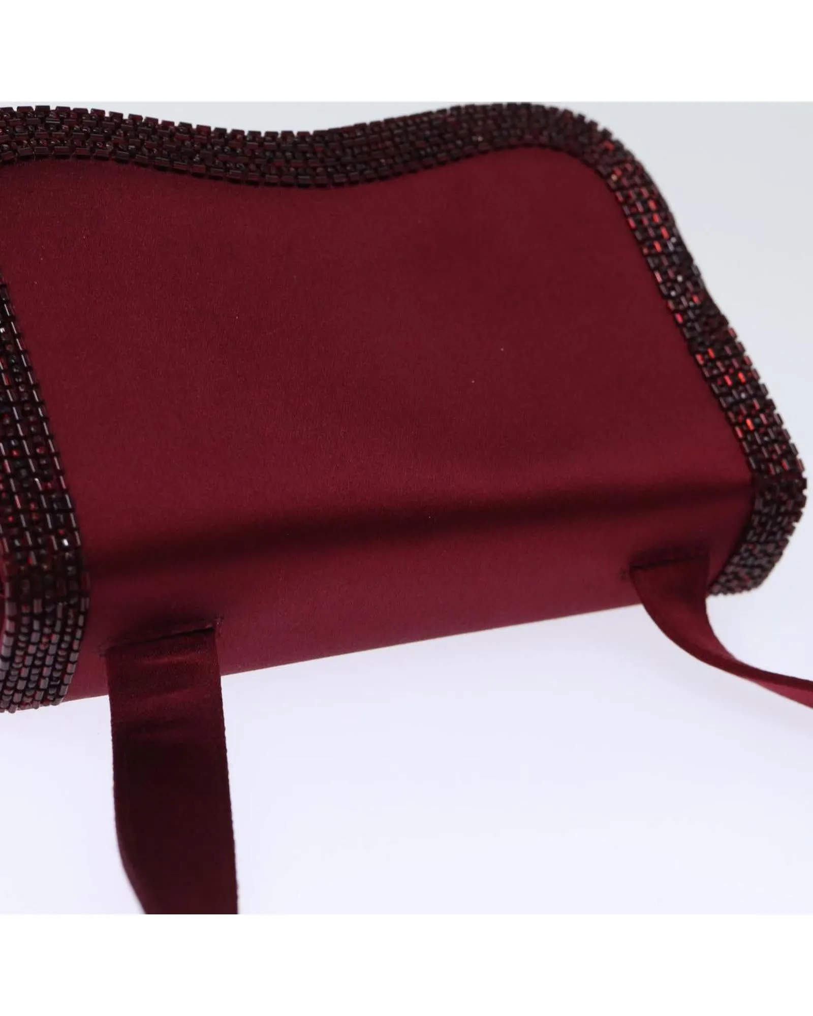 CHANEL Classic Burgundy Satin Chain Bag