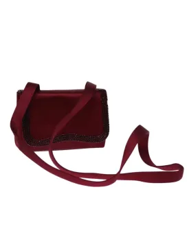 CHANEL Classic Burgundy Satin Chain Bag