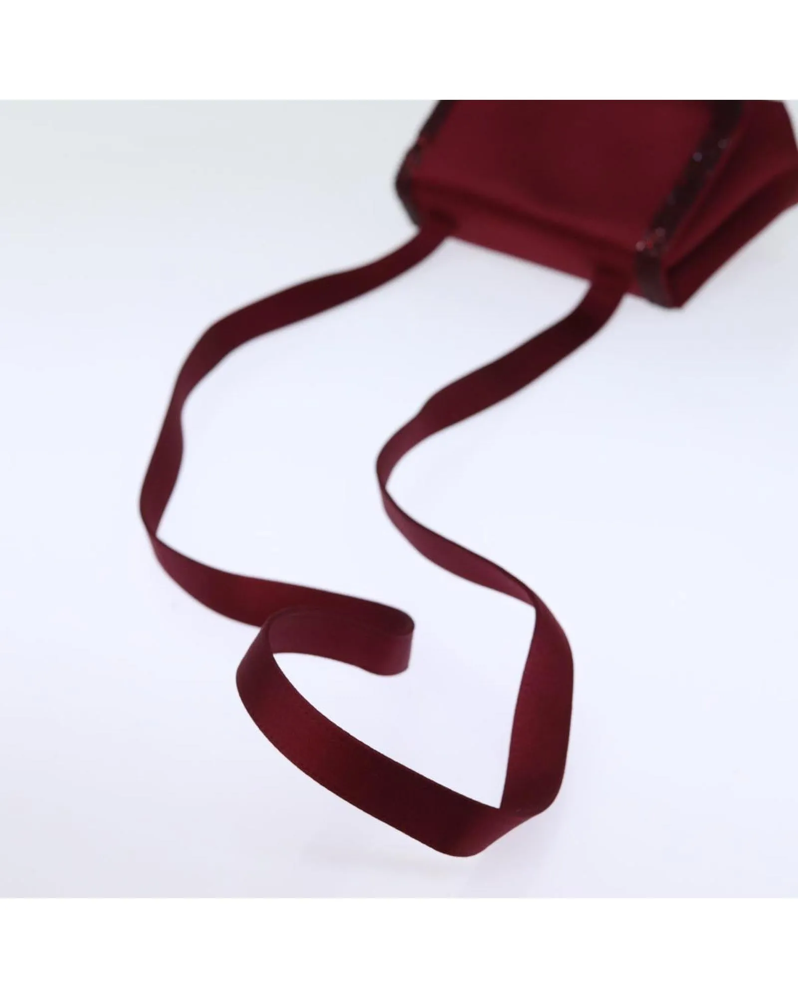CHANEL Classic Burgundy Satin Chain Bag