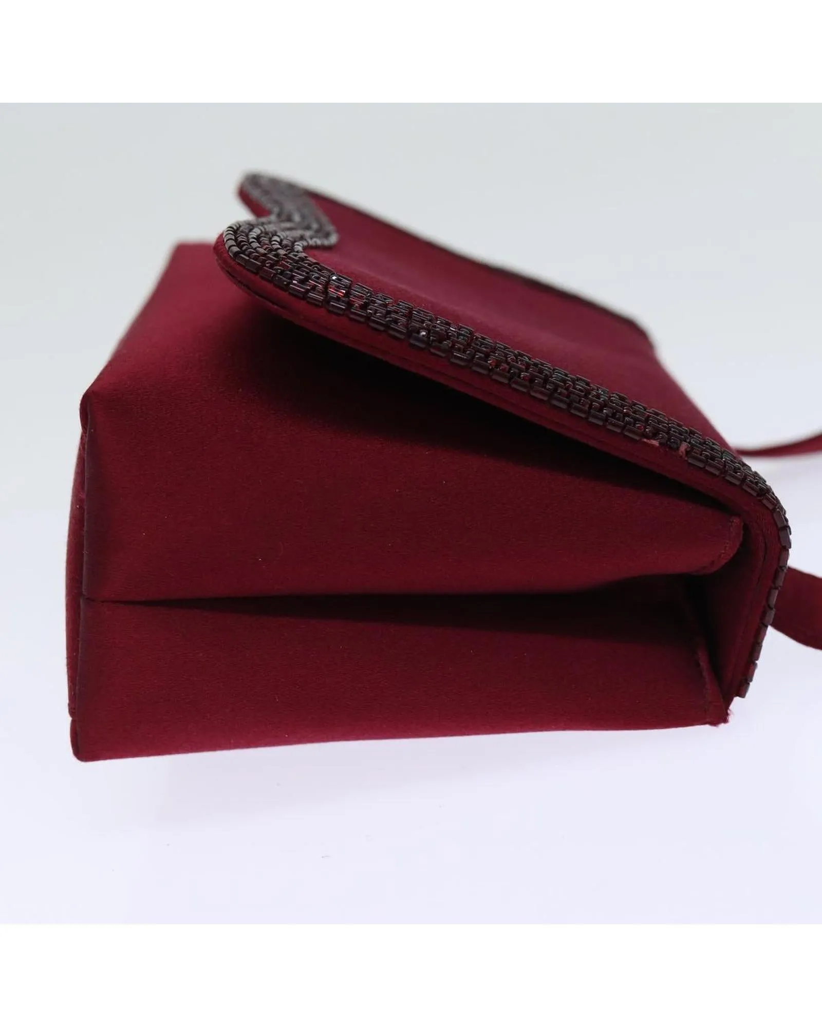 CHANEL Classic Burgundy Satin Chain Bag