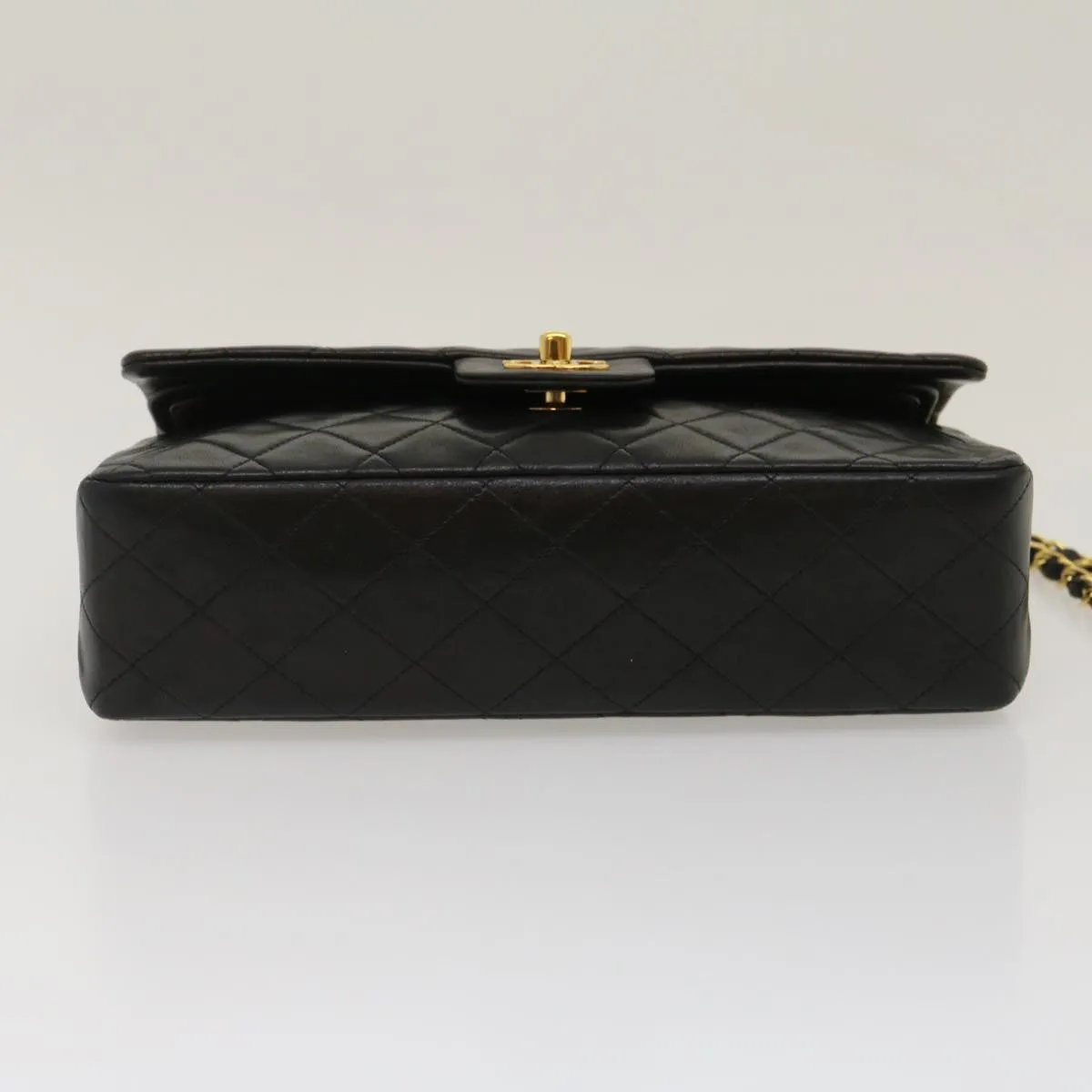 CHANEL Classic Matelasse 25 Chain Flap Shoulder Bag Lamb Skin Black 29962A