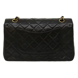 CHANEL Classic Matelasse 25 Chain Flap Shoulder Bag Lamb Skin Black 29962A