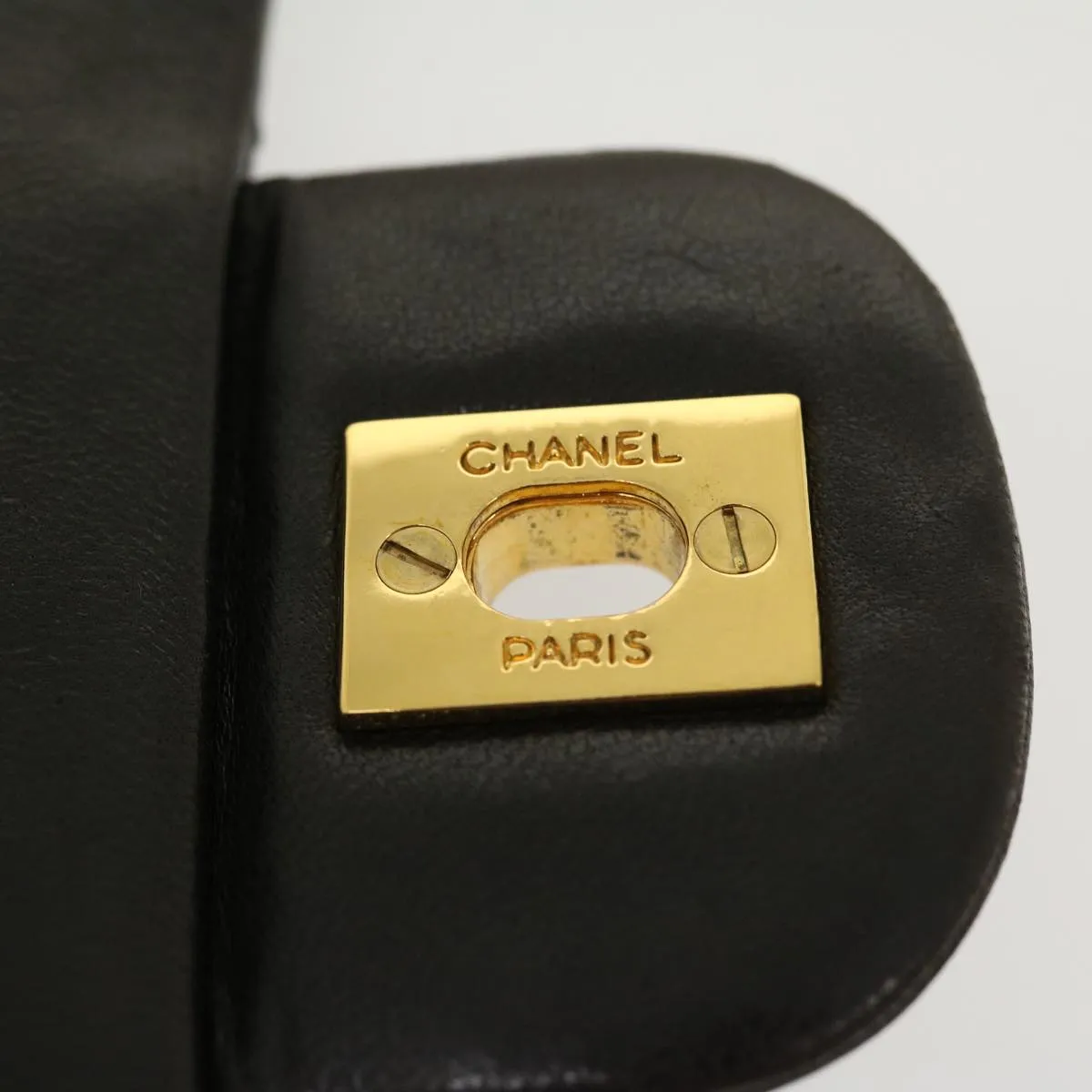CHANEL Classic Matelasse 25 Chain Flap Shoulder Bag Lamb Skin Black 29962A