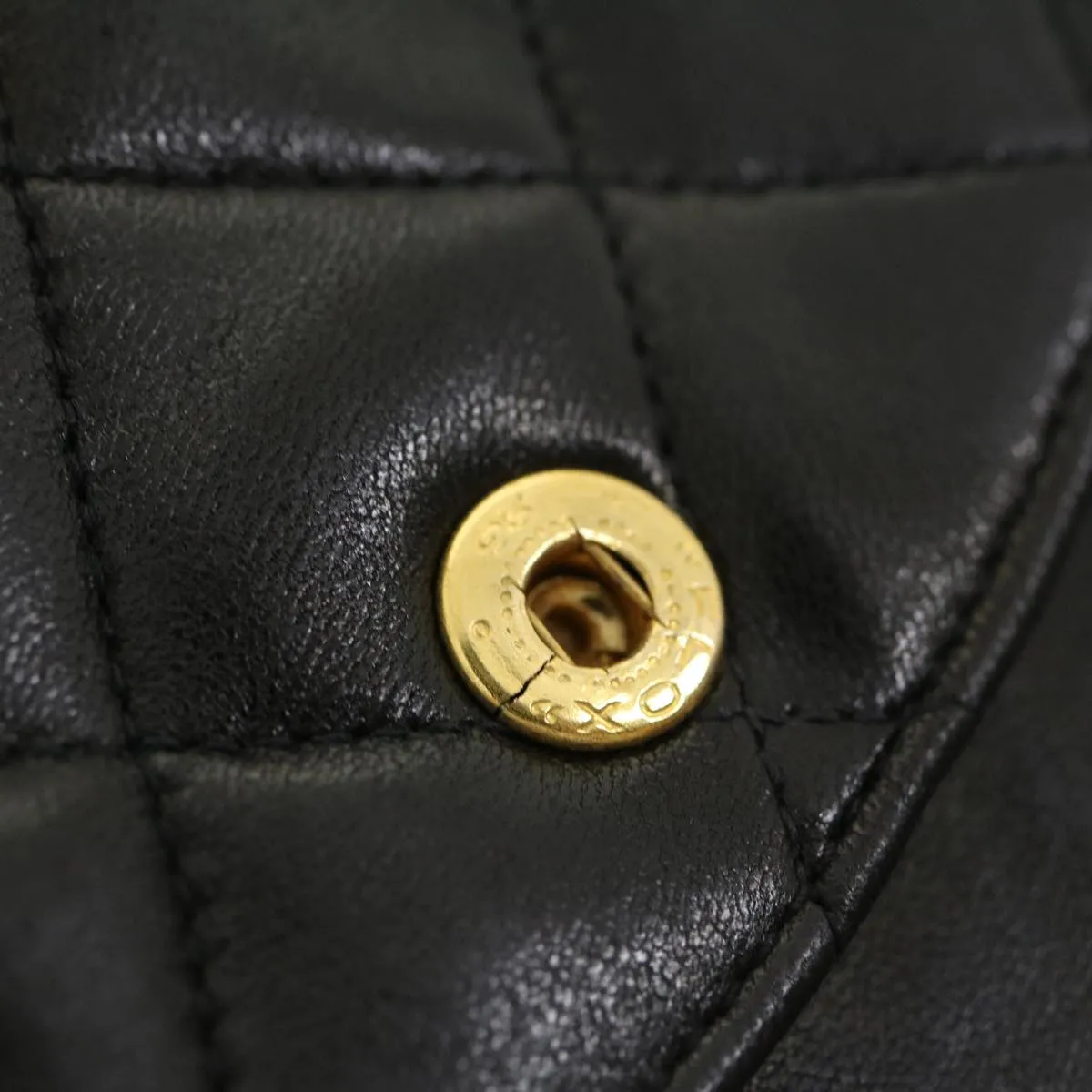CHANEL Classic Matelasse 25 Chain Flap Shoulder Bag Lamb Skin Black 29962A