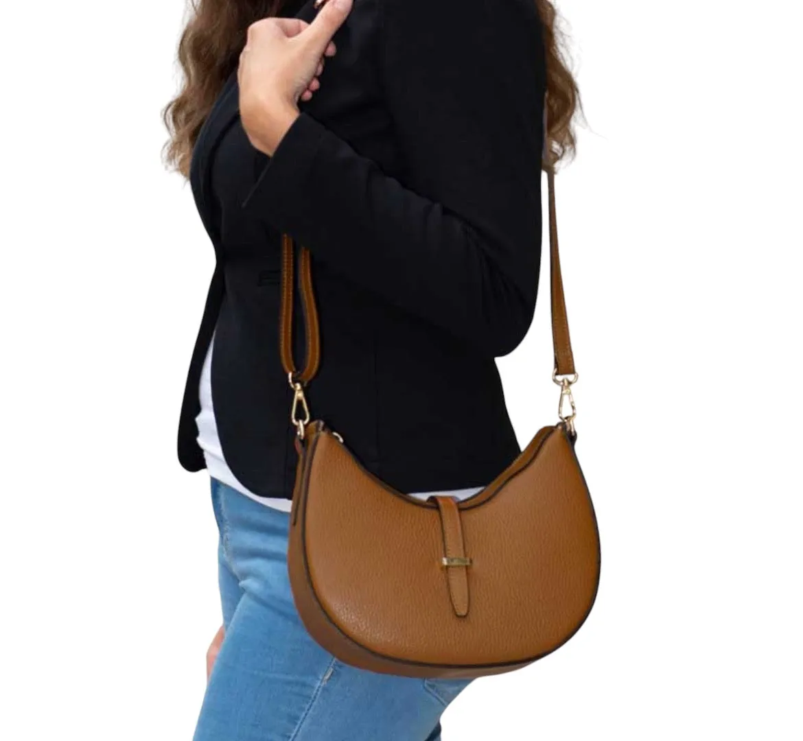Crescent Shoulder/Crossbody Bag | Burgundy