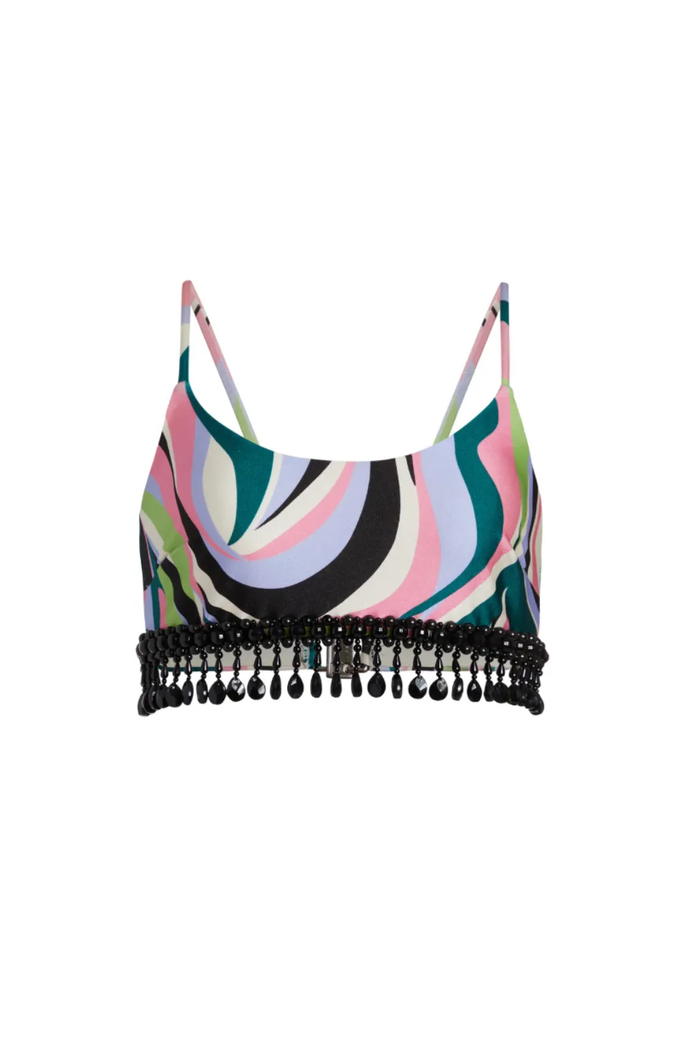 DELOS BEADED CROPPED TOP
