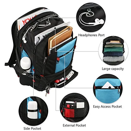 Extra Large Backpack, Durable Lightweight Travel Laptop Bag With Computer Compartment And Usb