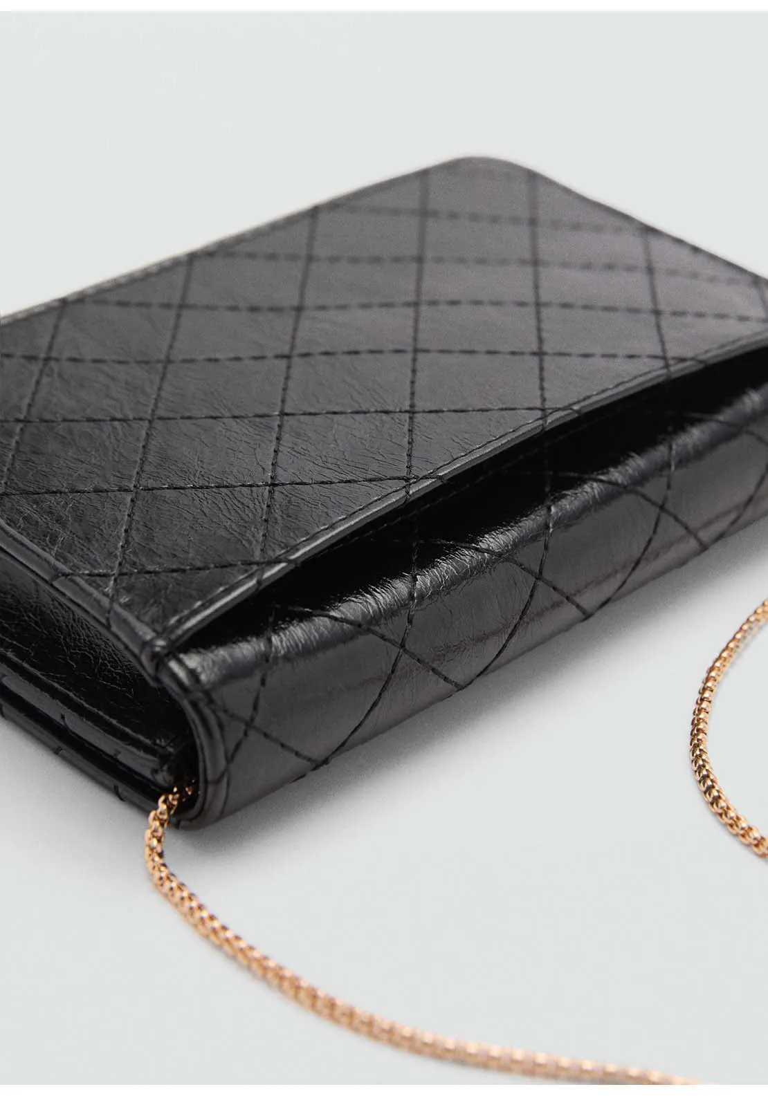 Flap chain bag - Black