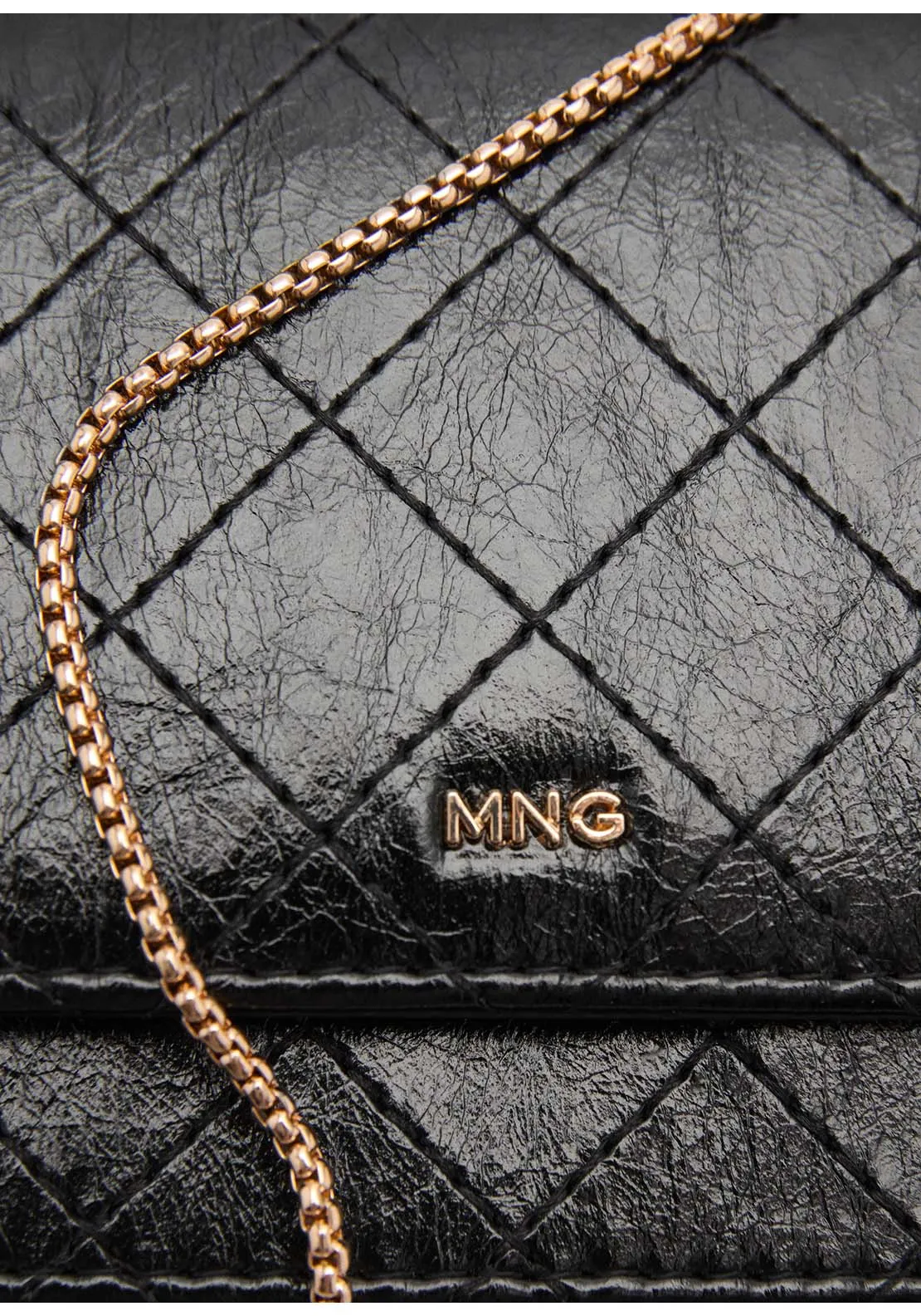 Flap chain bag - Black