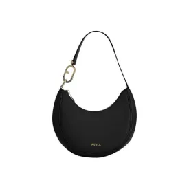 Furla Primavera Small Shoulder Bag - Black and Gold