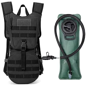 G4Free Tactical Hydration Packs Helmet Water Backpacks with 3L BPA Free Bladder Kids Adults for Hiking, Cycling, Running, Skiing, Walking and Climbing(Black)