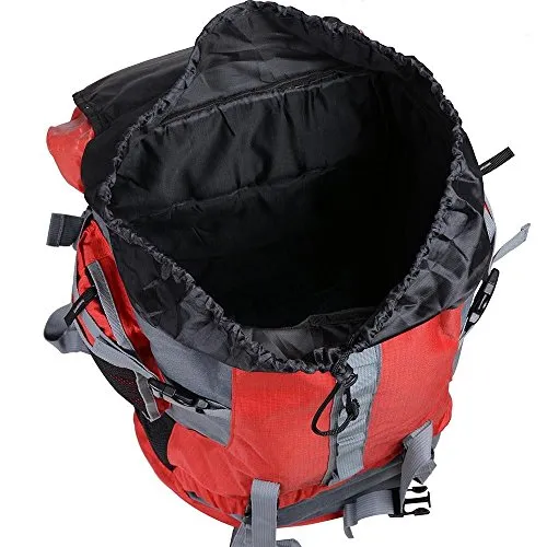 GHP 70L Capacity Red 600D Oxford Fabric PVC Inner Layer Outdoor Camping Backpack