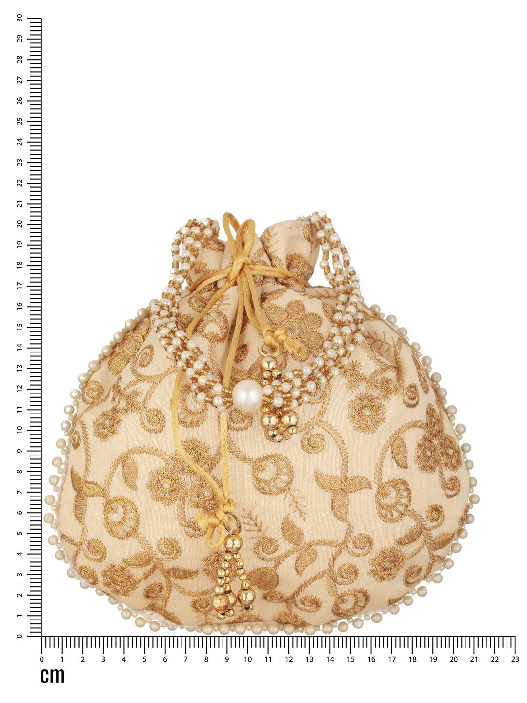 Golden Classic Potli With Rich Embroidery Clutches