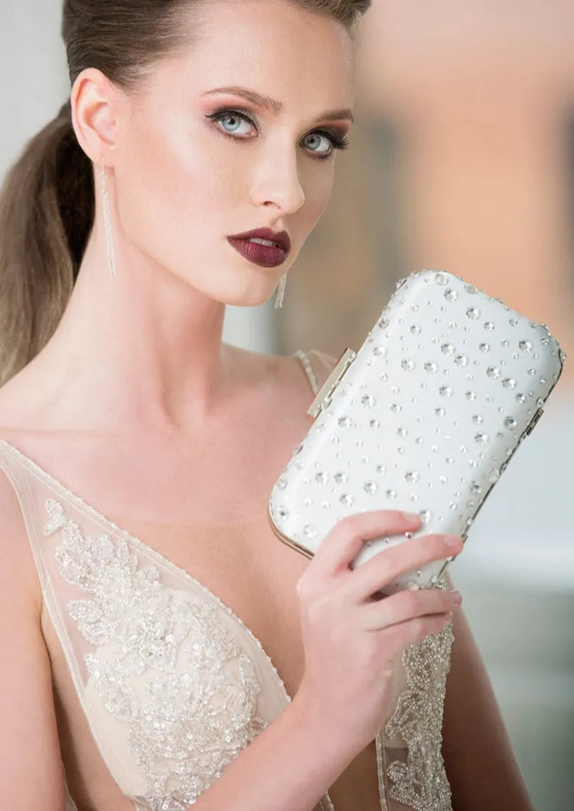Hadley Crystal Polka Dot Clutch