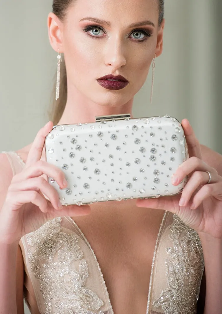 Hadley Crystal Polka Dot Clutch