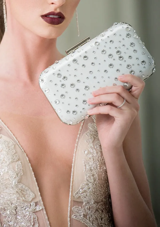 Hadley Crystal Polka Dot Clutch