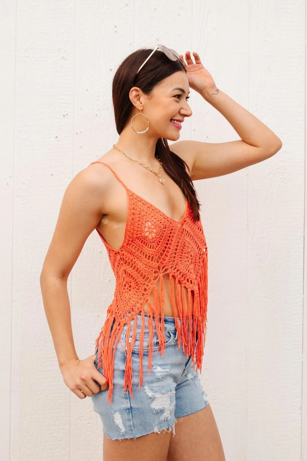 Hazel Blues® | Festival Fringe Tank in Orange