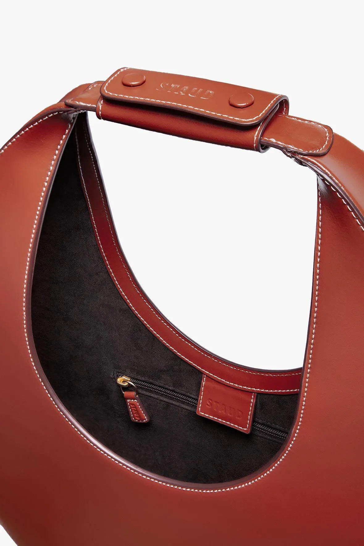 LARGE MOON BAG | COGNAC