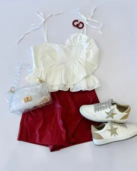Leather Envelope Skort
