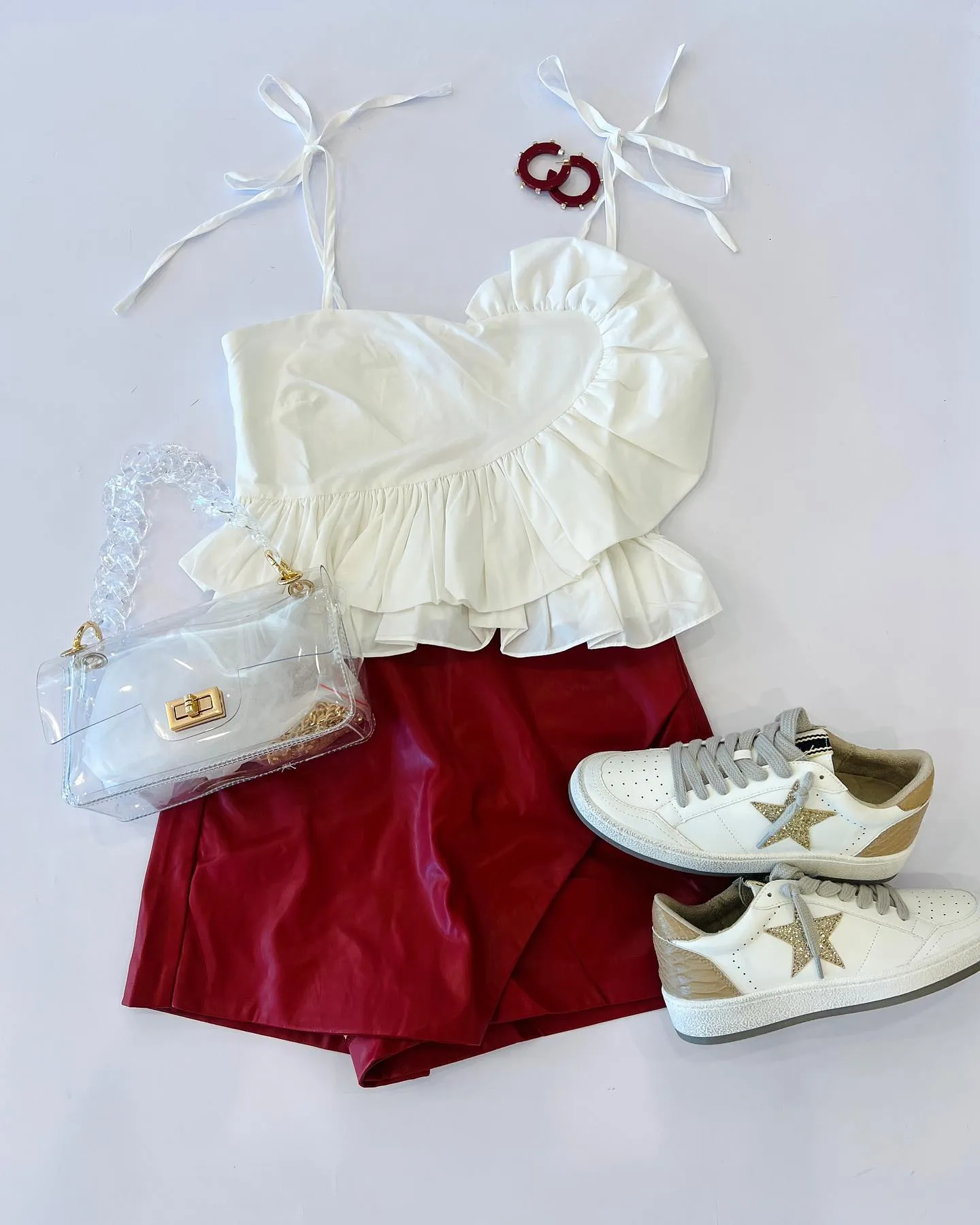 Leather Envelope Skort