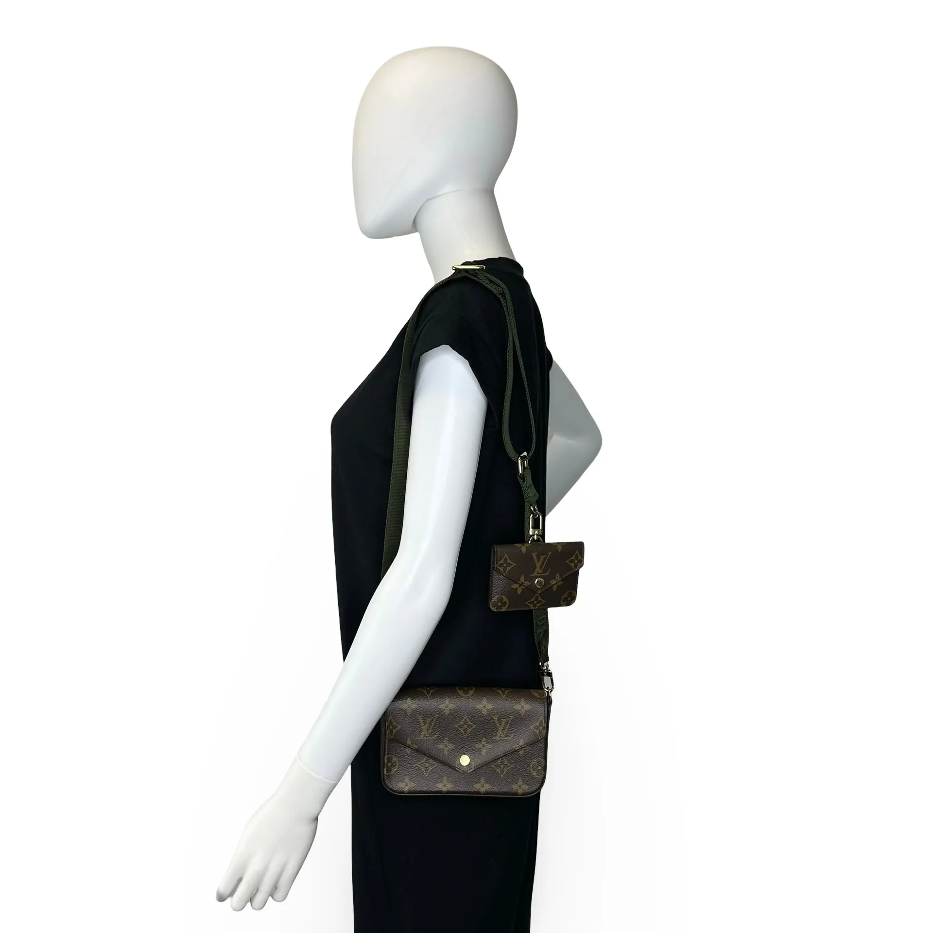 LOUIS VUITTON: Monogram Felicie Strap and Go