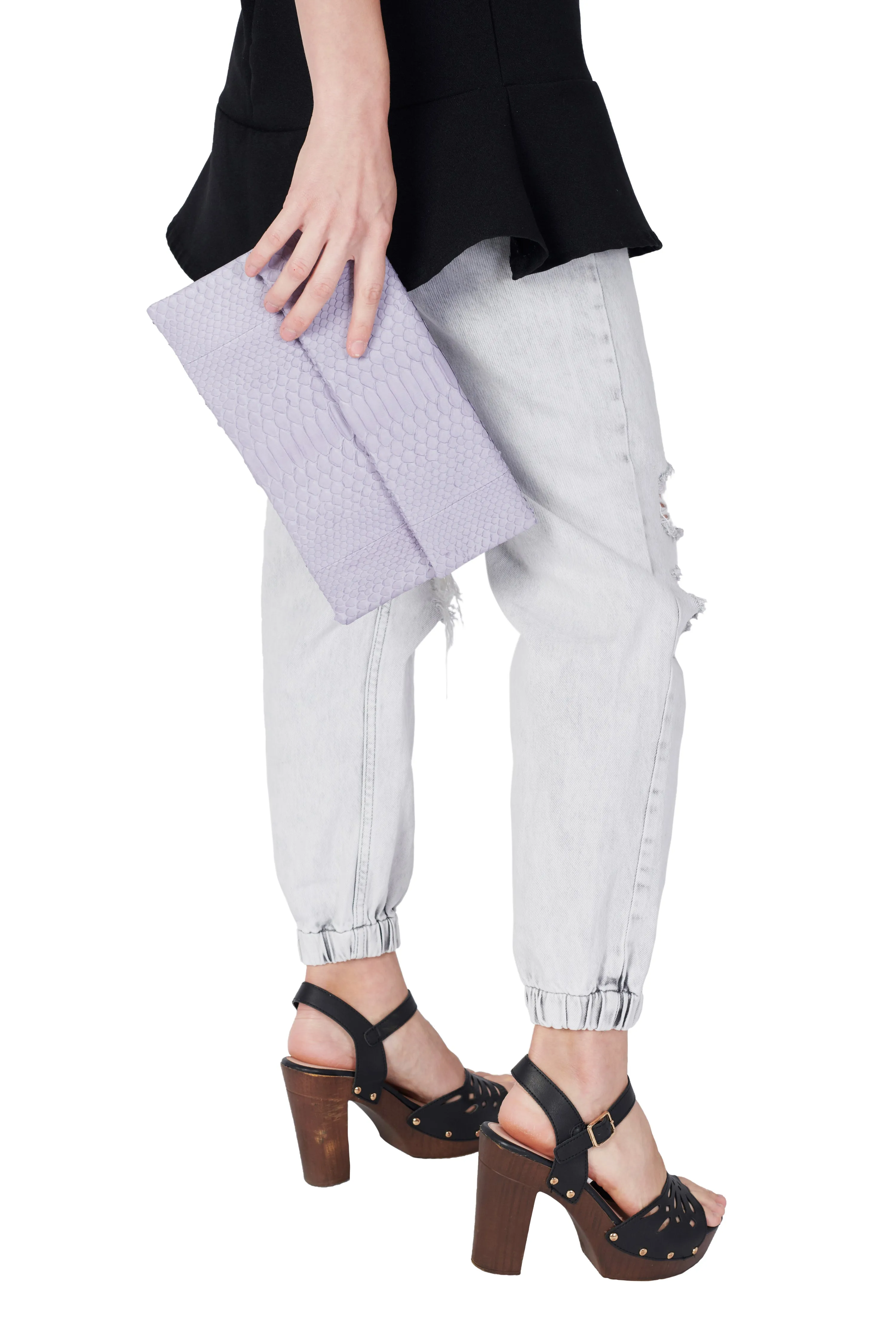 Mandalay Lilac Foldover Clutch