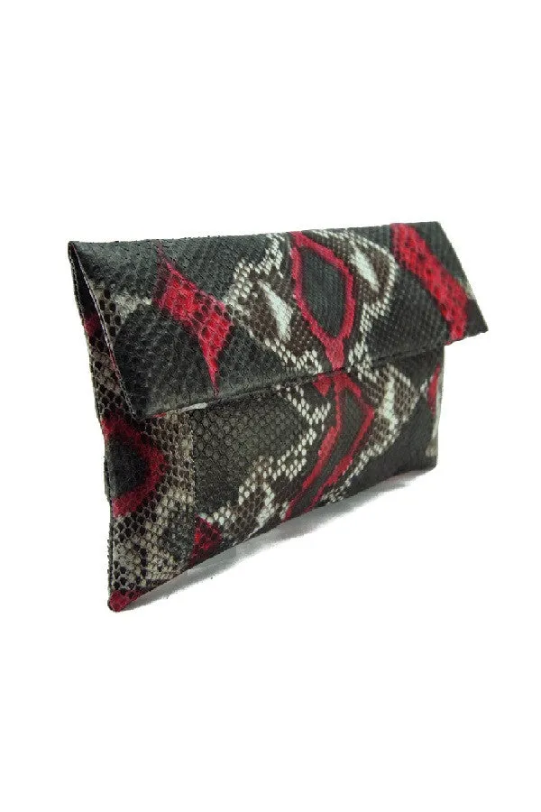 Mandalay Scarlet Onyx Motif Foldover Clutch