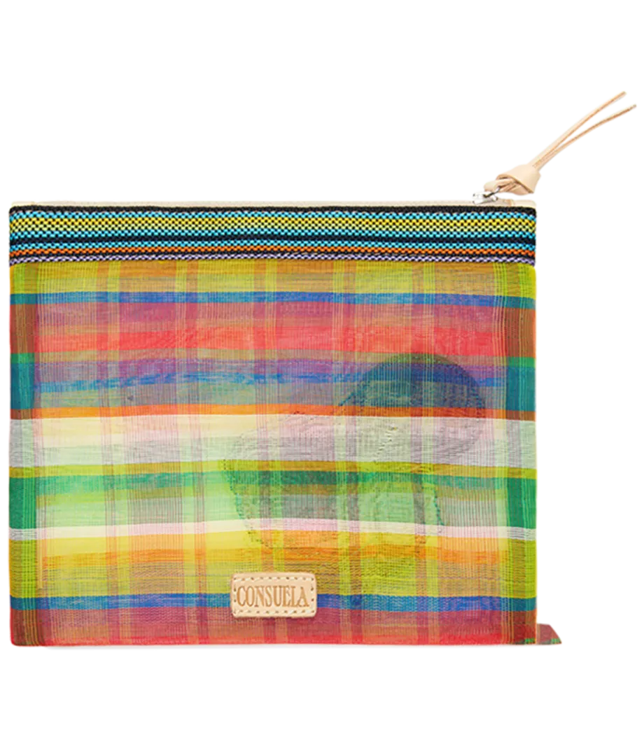 MARCELA PATCH SLIM ZIP POUCH