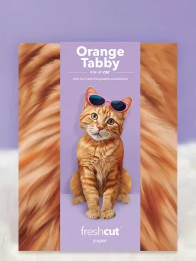 Orange Tabby Cat Pop-Up Card