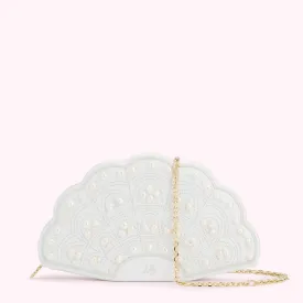 PEARL COLLECTIBLE FAN CLUTCH BAG