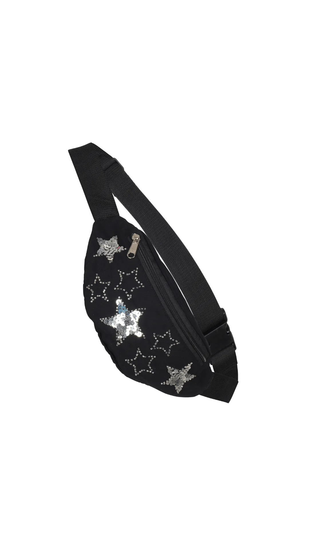 PHOENIX SPARKLE STAR BUMBAG - BLACK/SILVER