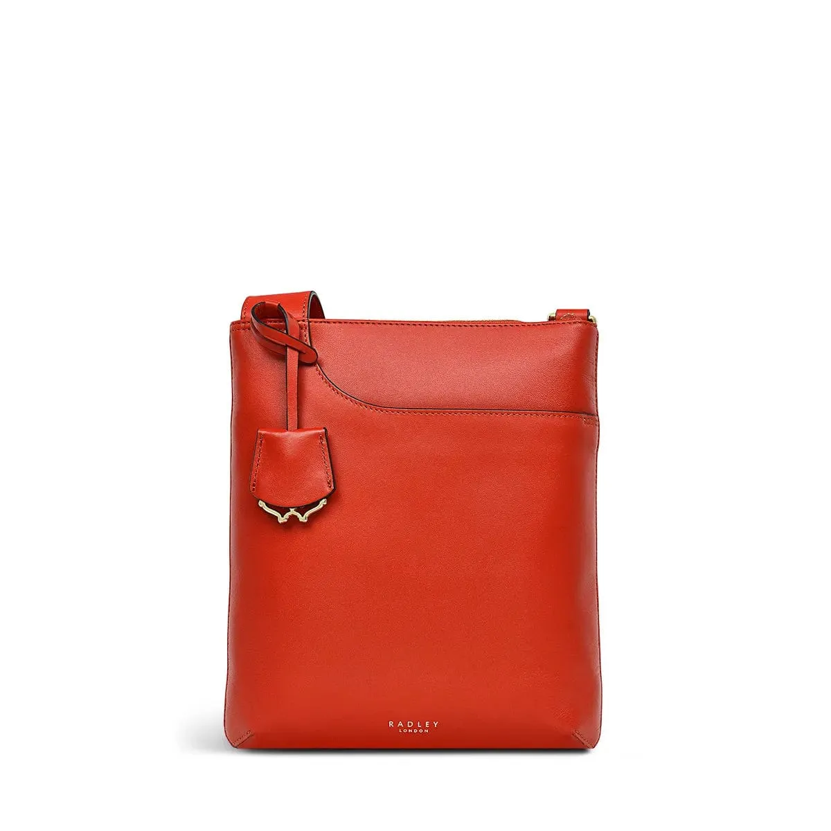 Radley Anniversary Camden Collection Medium Zip-Top Cross Body in Phone Box Red