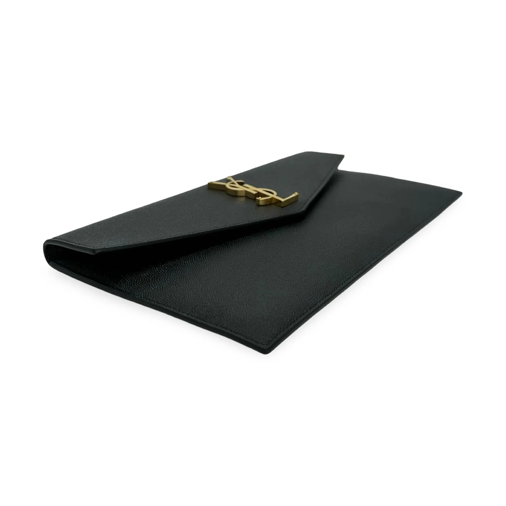 SAINT LAURENT: Grain de Poudre Uptown Envelope Pouch