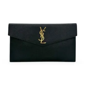 SAINT LAURENT: Grain de Poudre Uptown Envelope Pouch