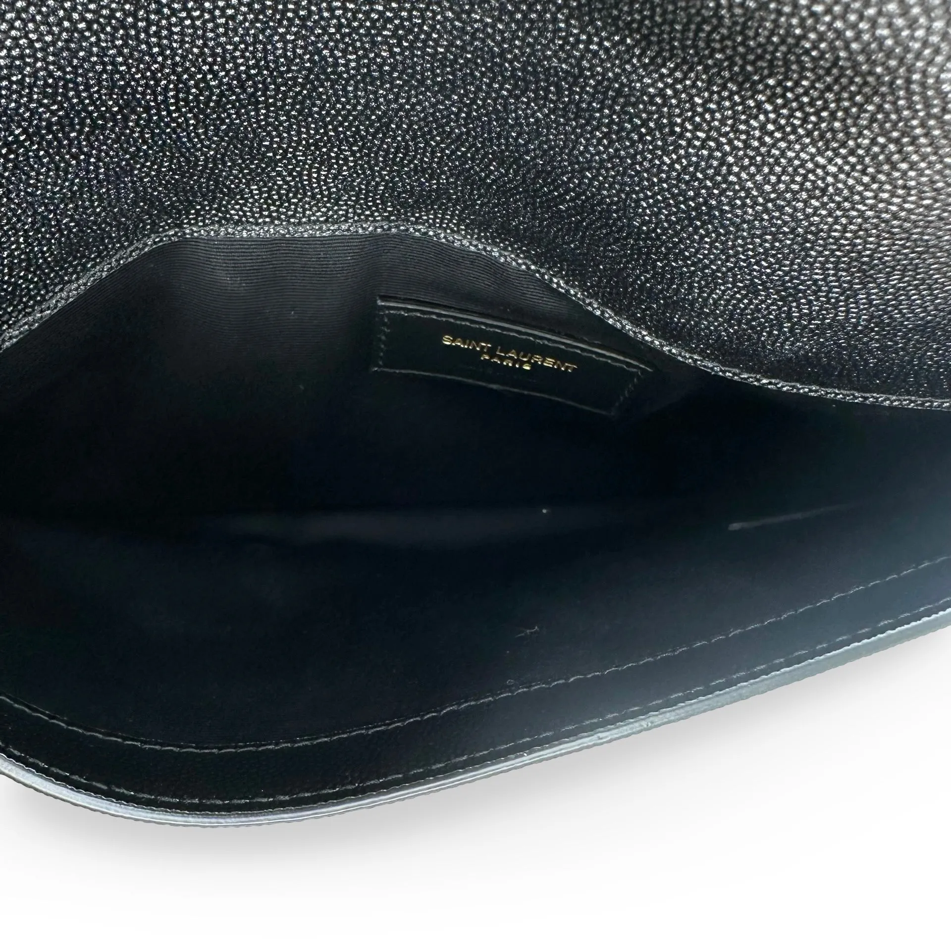 SAINT LAURENT: Grain de Poudre Uptown Envelope Pouch