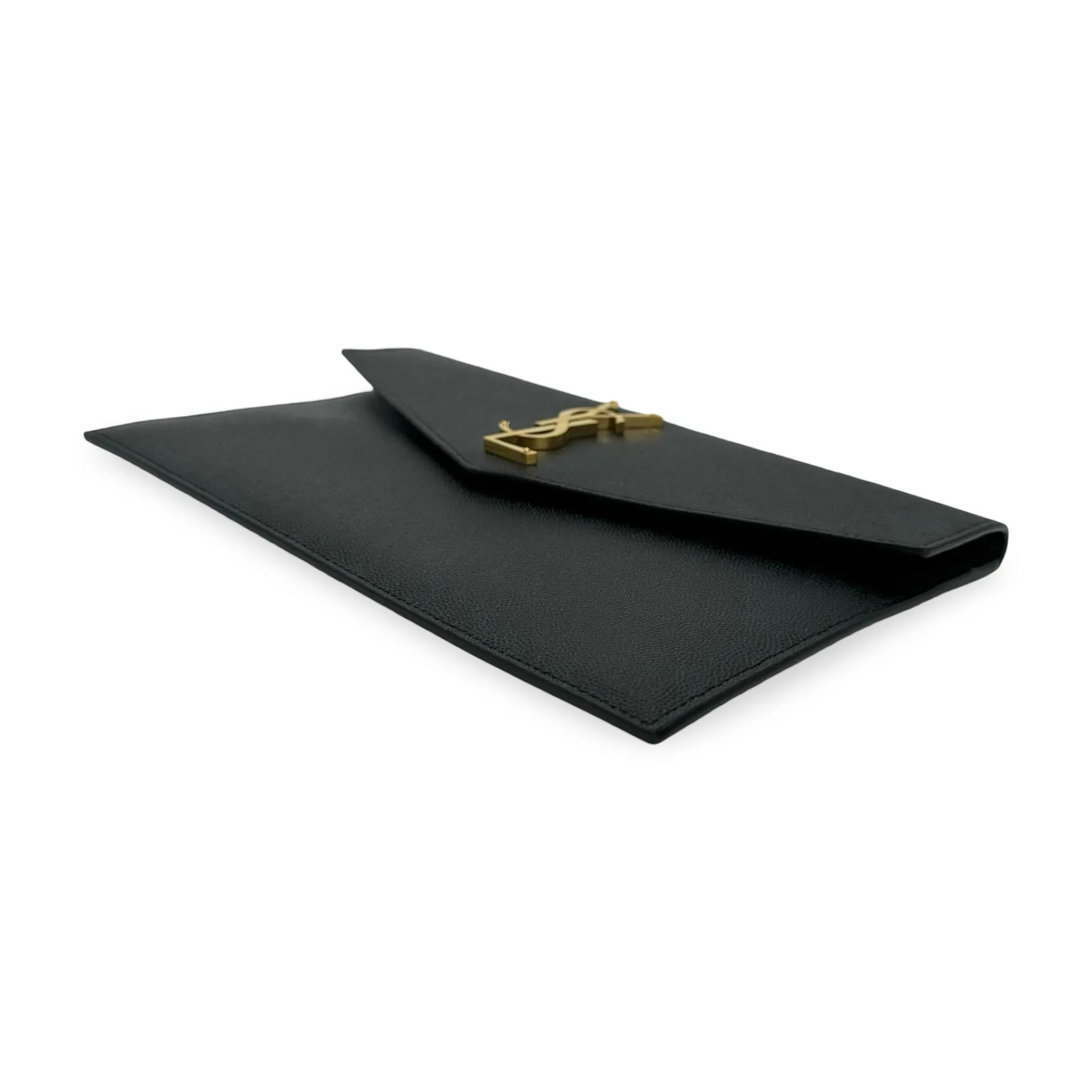 SAINT LAURENT: Grain de Poudre Uptown Envelope Pouch