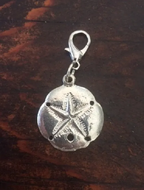 Sand Dollar Bag Charm - Decorative Purse Charm