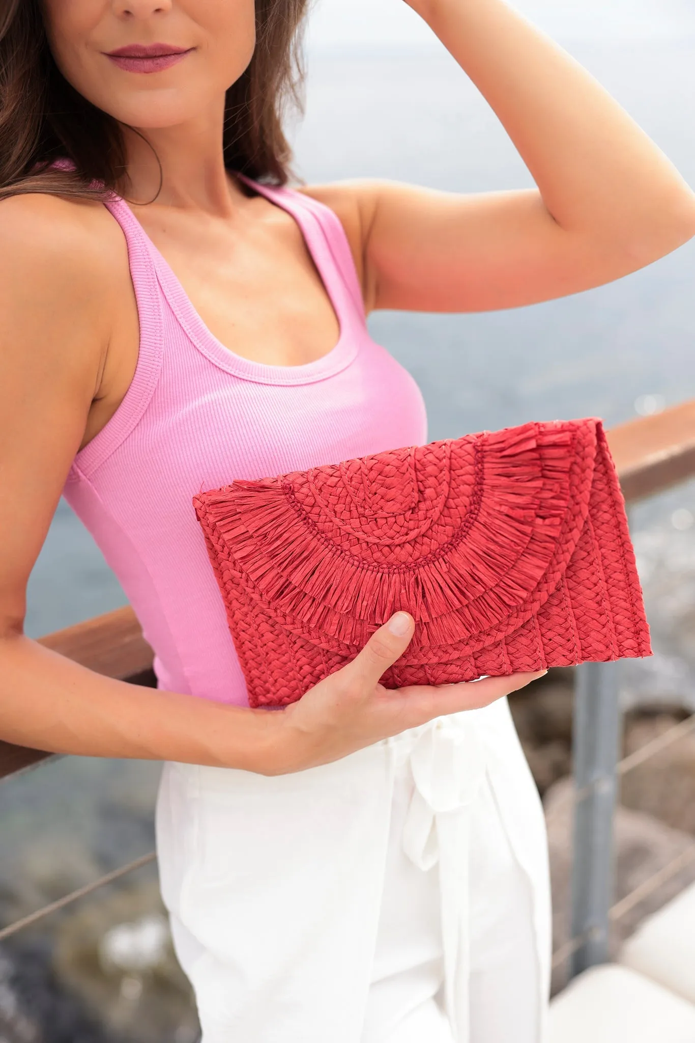 Shiraleah Sarah Clutch, Red - FINAL SALE ONLY