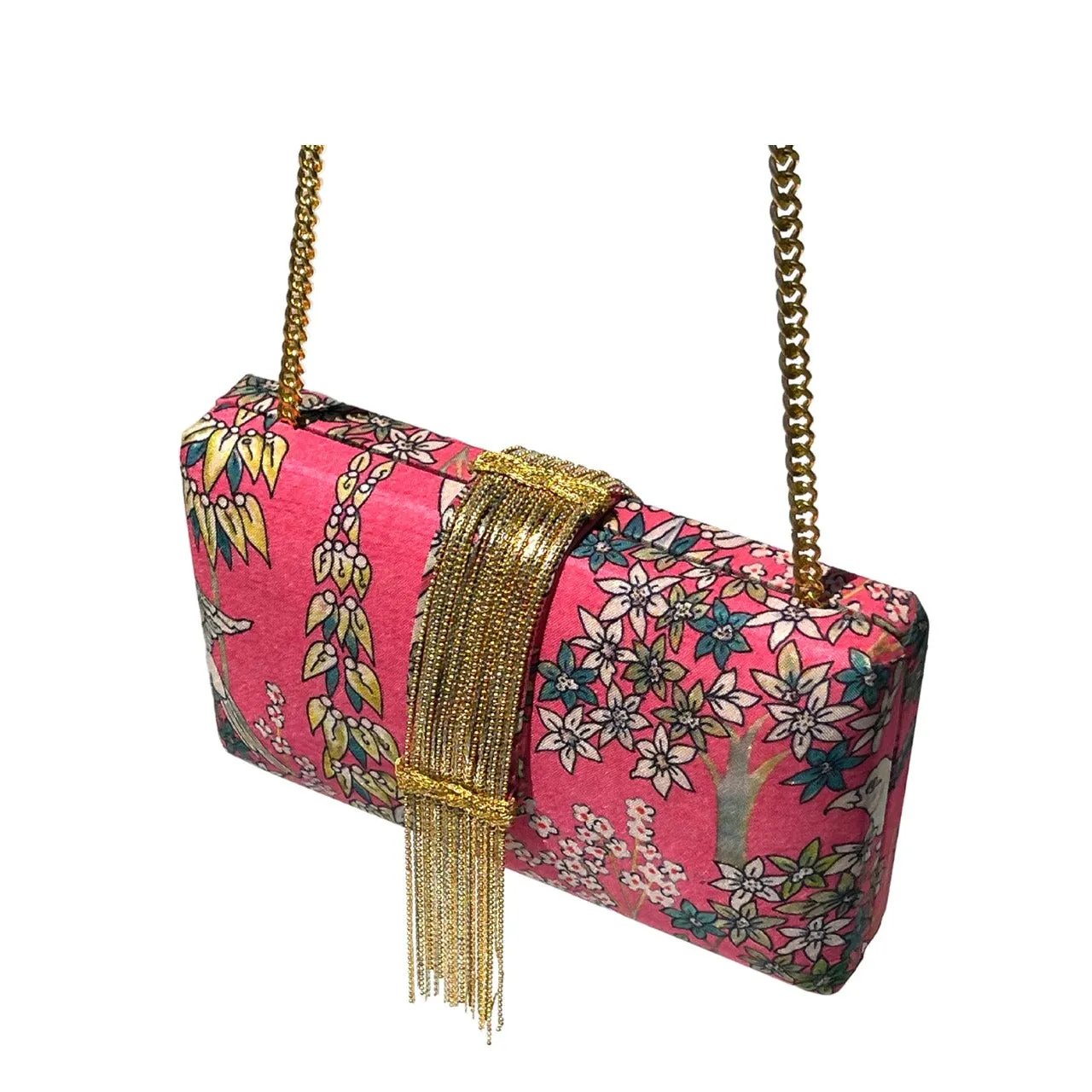 Tropical Bird Fringe Clutch