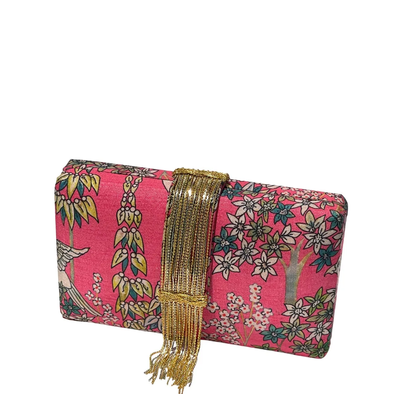 Tropical Bird Fringe Clutch