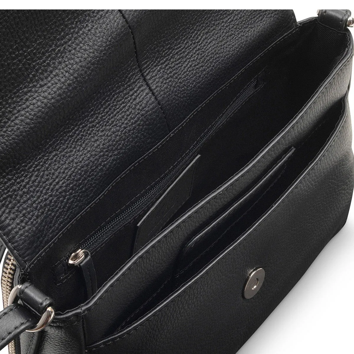 Tula Nappa Originals Small Flap Over Bag - Black - Style: 8475