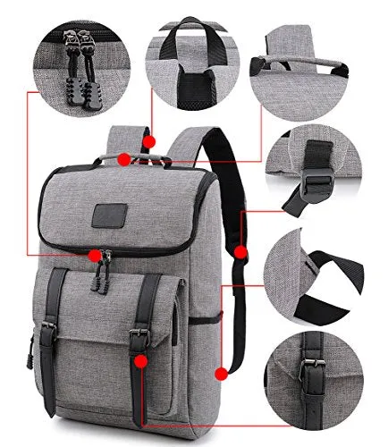Weekend Shopper 15.6" Laptop Backpack Vintage Backpack College Backpacks Laptop Bookbag School
