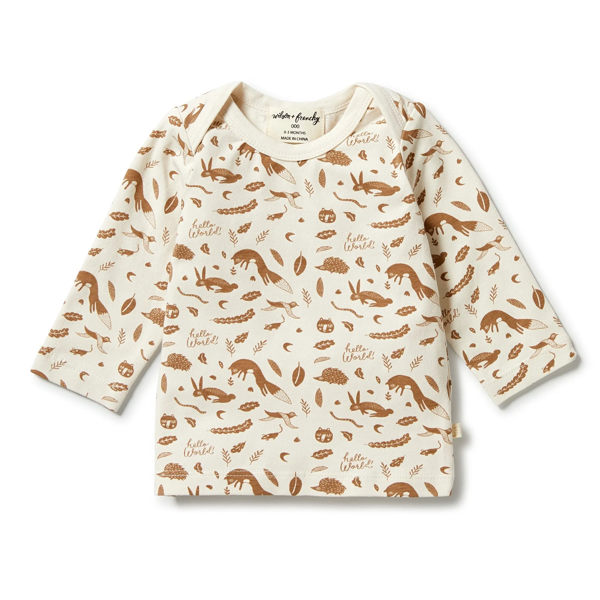 Wilson and Frenchy Organic Envelope Top - Hello World