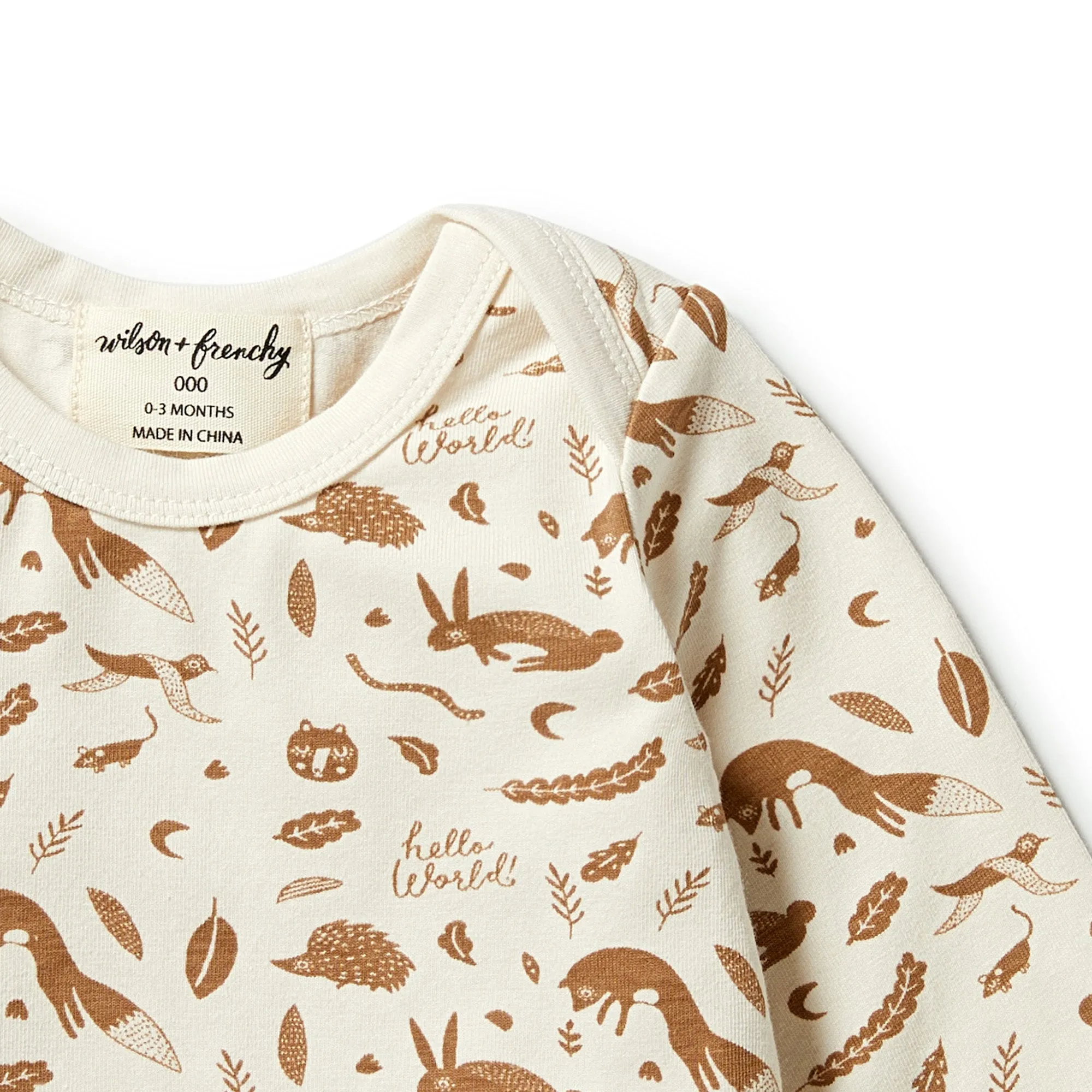 Wilson and Frenchy Organic Envelope Top - Hello World