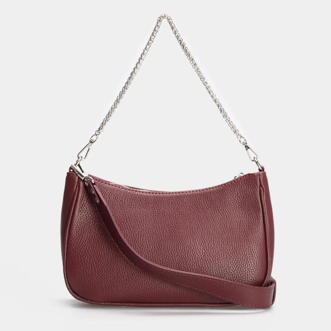 Women Leather Crossbody Bag Jane Beige