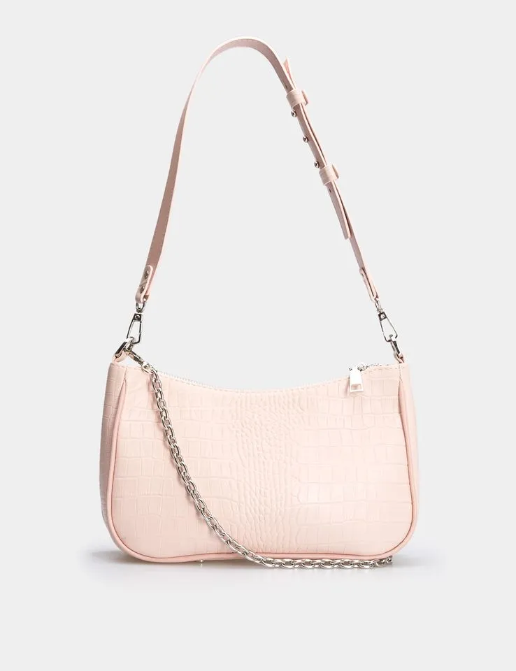 Women Leather Crossbody Bag Jane White